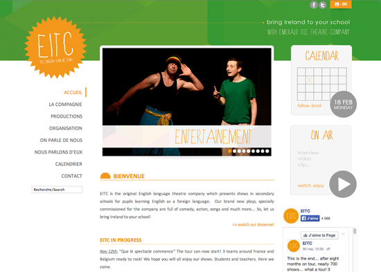 Site Internet de la troupe de théâtre EITC