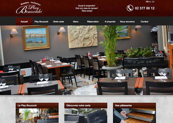 Site Internet du Restaurant Play Bouzouki
